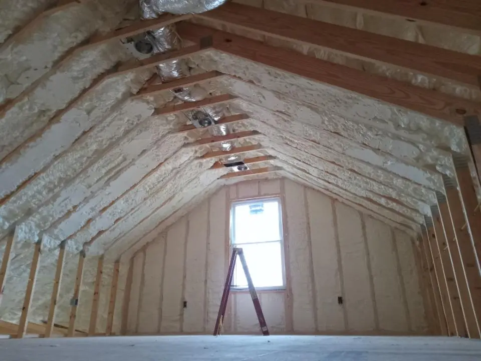 Spray foam roofing application for Crawl Space Insulation project in Tamalpais-Homestead Valley